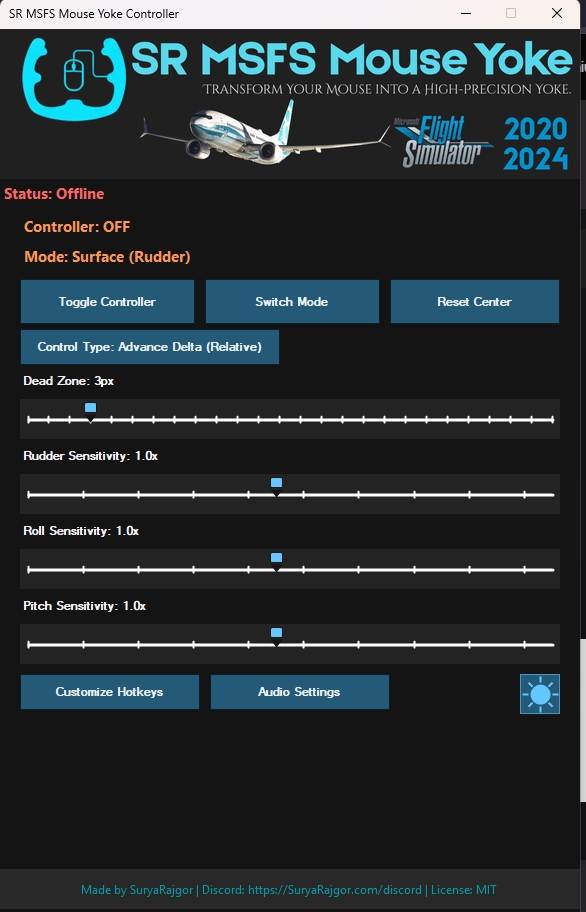 SR MSFS Mouse Yoke (MSFS 2020/2024) screenshot 1